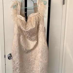 Eloqui Noir - Champagne colored formal special occasion dress